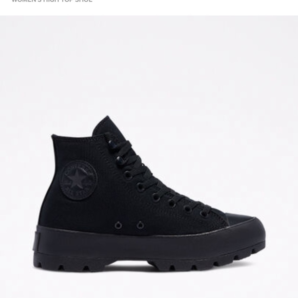 lugged chuck taylor black/black